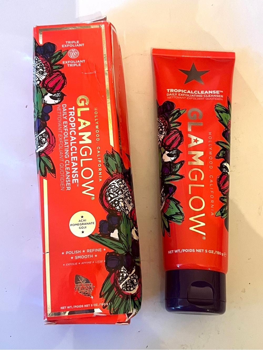 Glamglow Tropical Cleanse Daily Exfoliating Cleanser Full Size 5oz Discontinued